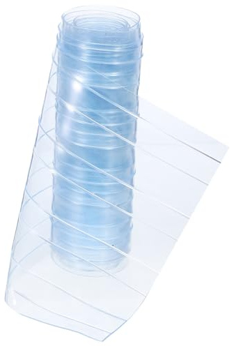 SHINEOFI Rabat de Porte Chien en PVC 1,4 Mm Épaisseur 15 Cm X 200 Cm Rideau à Lanières Anti-Collant Remplacement Porte Niche Extérieur Usage Animaux de Compagnie