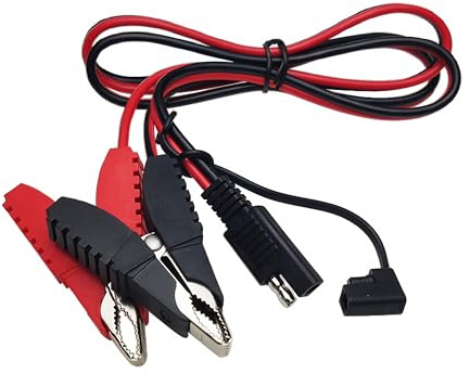 L56 Bolwins Batte RIE Cavo di ricarica con morsetti su spina SAE72, cavo di prolunga 12 V 1 m, cavo di collegamento SAE resistente agli spruzzi d'acqua per moto, auto, caricatore di mantenimento