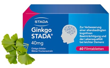 STADA Ginkgo 40 mg Filmtabletten, Gedächtnis & Konzentration, 60 Stück