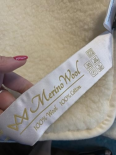 Merino Wool Matratzenauflage, Woolmark-Zertifiziert, natürliche Wolle, Fleece, Naturprodukt, wendbare Wollunterdecke, 70 x 140 cm