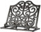 Vintage Cookbook Stand Cast Iron, Decorative Metal Cookbook Recipe Holder for Cookbooks or iPad Stands for Kitchen, Coffee Gold