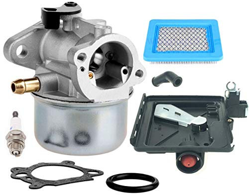 799868 Carburetor Compatible with Briggs & Stratton 498170 799872 694202 497586 498254 790821-14111 Carburetor +795259 Air Filter Cleaner Primer Base By LEIMO