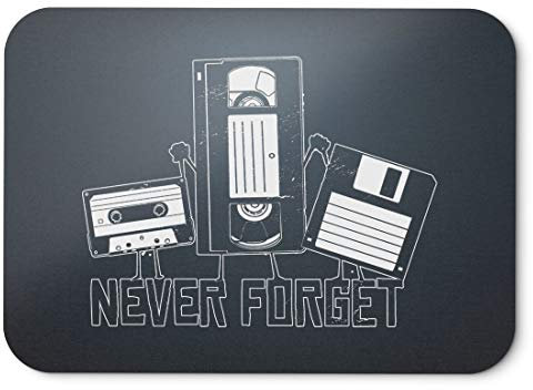 BLAK TEE Cute Cassette Friendship Mouse Pad 18 x 22 cm in 3 Colours Black