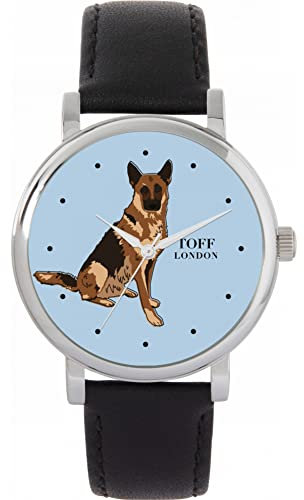 Toff London Braune Schäferhund-Hundeuhr