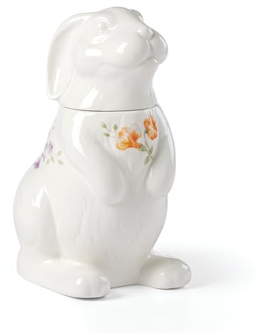 Lenox Butterfly Meadow Bunny Keksdose - Porzellan - Zylindrisch - Mehrfarbig