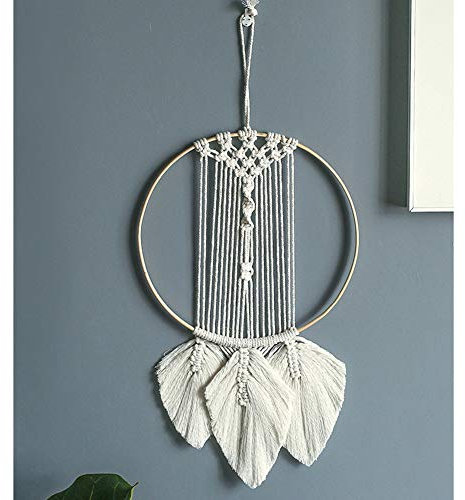 Herbests Makramee Wandbehang Baumwolle Handgefertigt Boho Traumfänger für Kinder Zimmer Hochzeit Party Ornamente Handwerk Geschenke Haus Dekoration Apartment Schlafsaal Raumdekoration,#2