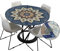 Morbuy Tischdecke Outdoor Rund 70 cm, Elastisch Rund Abwaschbar Tischdecken Wasserabweisend Lotuseffekt Garten Tischdecke Blau Mandala Table Cloth, Ideal für 50cm-60cm