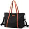 zhongningyifeng Sac fourre-tout pour femme en nylon 15,6 pouces sac à main à bandoulière pour ordinateur portable pour le travail de voyage (black)