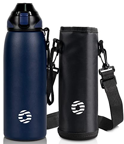 Fjbottle Gourde Isotherme - 400ml/600ml/800ml/1L - Bouteille Isotherme Gourde Inox Bouche Standard, Gourde Sport Étanche, Gourde Enfant sans BPA, pour Sport, Gym, Voyage