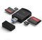 TXY 4 in 1 Card Reader USB2.0 to SD Micro SD TF MS MMC M2 Cardreader for Laptop PC Smart Card Reader SD Card Reader 4 in 1 Card Adapter (Black)