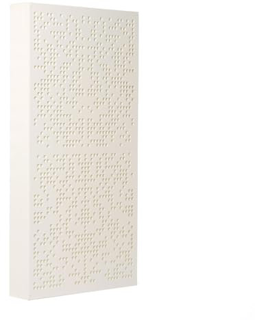 Bluetone Acoustics Binary AbFuser | Panneau Acoustique Mural, Diffuseur Acoustique, Panneau Absorbant Le Son, Traitement Acoustique (100x50x10cm, Ecru)