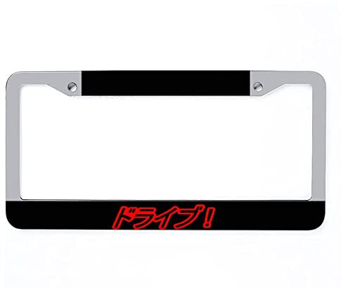 Auto-Tag-Abdeckung aus Aluminium, japanischer Kennzeichenrahmen mit 2 Löchern, Kennzeichenhalter