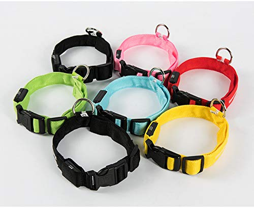Led dog collar USB Rechargeable & Waterproof with 3 Flashing Modes, super bright (S, PINK)