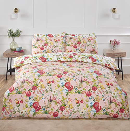 Rapport Home Ashbourne Mikrofaser-Bettbezug-Set, Doppel-Rouge