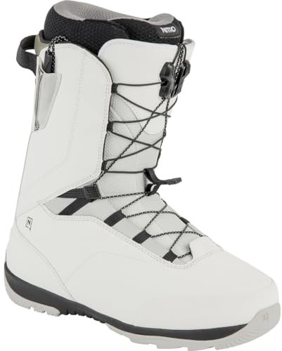 Nitro Herren Snowboards Venture TLS '23 All Mountian Freeride Freestyle Schnellschnürsystem Boot Snowboardboot, White, MP 28.5 // EU 43 1/3 // US 10,5