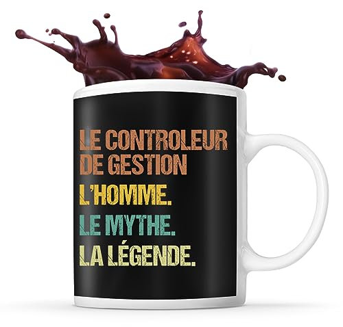 Planetee Tasse Contrôleur de gestion Légende Vintage | Mug homme Humour idée cadeau anniversaire collègue ami