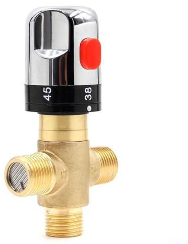 Válvula mezcladora termostática de 3 vías, grifo de baño con control de temperatura y válvula mezcladora de agua de ducha