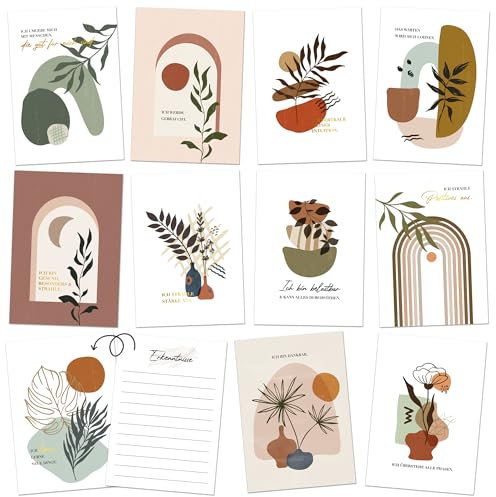 BIROYAL Affirmationskarten für Erwachsene, 32er-Set Goldfolien-Motivationskarten | Stress bewältigen mit Selbstliebekarten | Achtsamkeit Selbstliebe Mutmacher Karten Geschenkidee