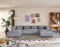 Lisa Design Stella - Wohnlandschaft U-Form - 7 Sitzplätze - aus grob geripptem Samt Grau