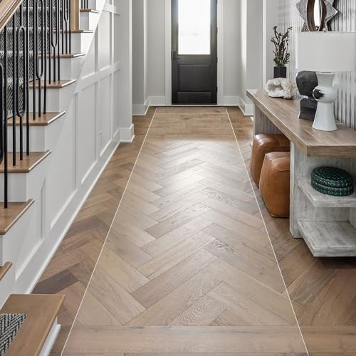 FURKIT Clear Runner Rug for Hallway, 2'x6' No Slip Waterproof Kitchen Standing Floor Mat for High Traffic, Vinyl Indoor Outdoor Entryway Area Rug for Laundry, Bedroom, Living Room