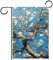 Gartenflaggen für Draußen, Hofflaggen für Draußen, Saisonale Gartenflaggen, Urlaub Gartenflagge, Ölgemälde Aprikosenbaum, Willkommen Gartenflagge