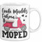 Coole Mädels Fahren Moped Tasse Geschenk Fahrerin Mofa Scooter Roller (Weiß)