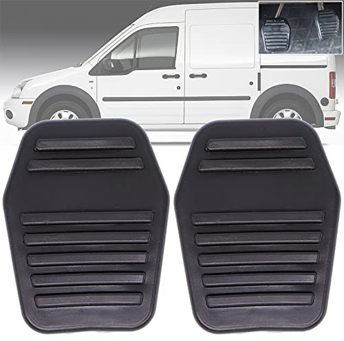 HHAWYY Bremskupplung Pedalauflage Gummiabdeckung für Ford Focus MK1 Fiesta Mondeo MK3 Transit MK6 MK7, Auto Kupplungspedal Gummi Abdeckung Ersatz 2 Stücke 6789917,1 Brake + 1 Clutch