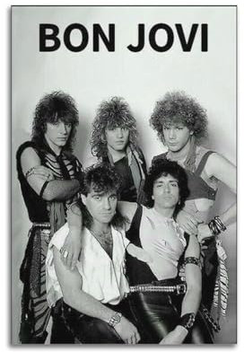 RIOEPURRT Poster mit Rockband Bon Jovi, dekoratives Gemälde, Leinwand, Wandposter und Kunstdruck, moderne Familienschlafzimmer-Dekoration, Poster, 20 x 30 cm