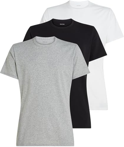 Calvin Klein Herren 3er Pack T-Shirts Kurzarm Crew Neck Basic