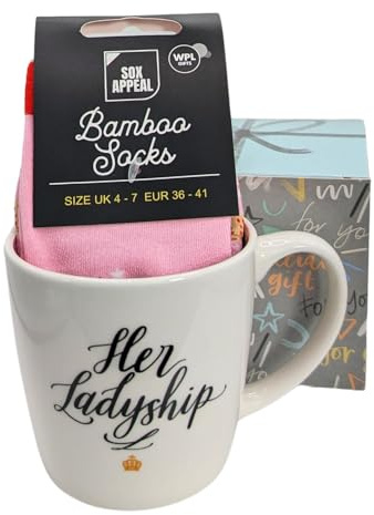 Her Ladyship Royalty Mug & Socks Set for Her Majesty Gift Set Gift Idea MSISO164F