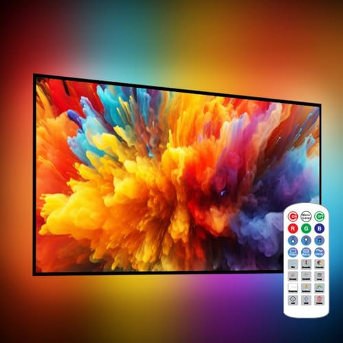Striscia Luminosa A Led Per Tv Streaming Colorato TV Sfondo Ambientale Striscia Luminosa A Led Luci Da Gioco Con Telecomando Phantom Set Usb Striscia Luminosa A Led Per Tv Striscia Luminosa(75-85IN)