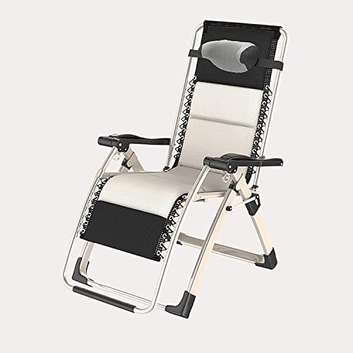 GJDHUQO Folding Loungers Balcony Home Leisure Chair Can Sit, Recline, Portable Winter and Summer Nap Chair, Lounge Chairs Folding Bed Adjustable Recliner Patio Chairs Folding Rec Chasing the Dawn