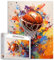 Basketball-Thema 1000 Stück Jigsaw Puzzle für Erwachsene Sport-Puzzle Graffiti-Stil Slam Dunk Junge & Mann herausfordernde Puzzle perfekt für Spiel-Nächte Cool Puzzle für Erwachsene
