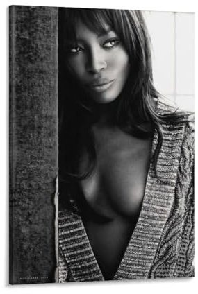Naomi Campbell Poster auf Leinwand, Poster, Wandkunst, Bilddrucke, hängende Foto-Dekoration, Heimposter, Kunstwerke, 30 x 45 cm