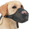 SHUOHONG Hunde Maulkorb, Nylon-Mesh, Atmungsaktiv und Bequem, Maulkorb Kleine Hunde mit Verstellbaren Trägern (Schwarz-XS)