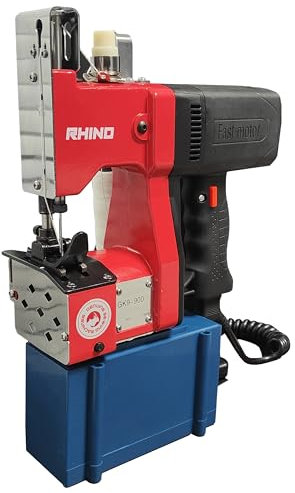 RHINO Máquina de Coser Sacos Portátil con Batería 5.0mAh RH-GK9-900A-36V Cosedora de Bolsas de Rafia, Papel, Polipropileno