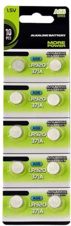 Kelisdi Pilas alcalinas AG6 de botón de 1,55 V, paquete de 10/20 para relojes, mandos a distancia y báscula electrónica