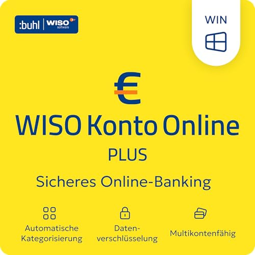 WISO Konto Online Plus 2026 | Ein Online-Banking für alle Konten | Besserer Überblick über Ihre Finanzen | Plus: Mehr Auswertungen, Verwaltungsmöglichkeiten, uvm. | Windows Download | Updates bis 2028