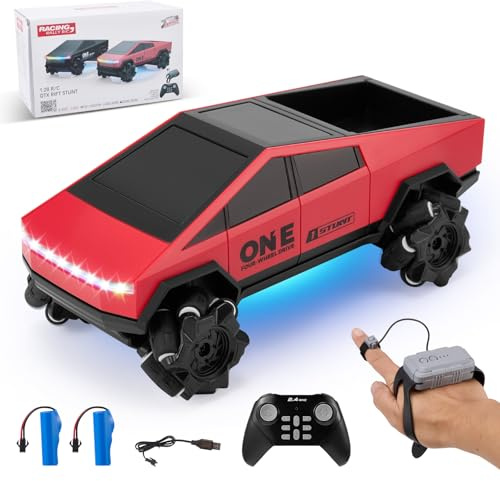 Haedswer Ferngesteuertes Auto Kinder, 4WD Handgesteuertes Twist Auto mit SPR Lichter 2.4GHz 360° Drehung Stunt Drift RC Auto Spielzeug ab Jahre Jungen Geschenke