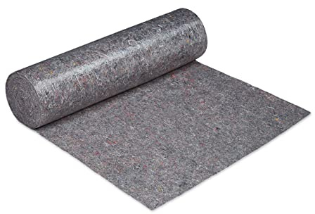 Relaxdays 2 Rotoli di Telo Protettivo, 1 m x 50 m = 50 m², Antiscivolo, Impermeabile, 200 g/m², per Pittura, traslochi, Grigio
