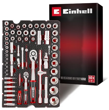 Einhell E-Case Werkzeugeinlage 60-tlg. Stecknuss- und Ratschen-Set