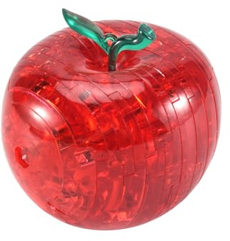 Elydiva 3D Crystal Puzzle - rot Apfel