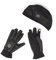 Gregster Laufaccessoires Mützen und Handschuh Set für Damen/ Herren, Schwarz, L, 12054
