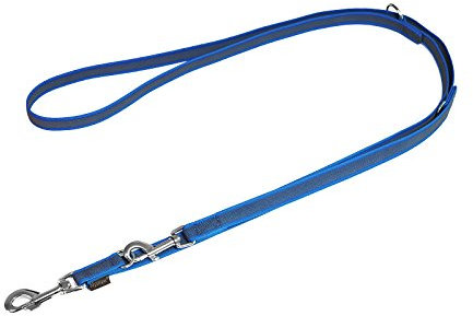 Mystique® Gummierte Umhängeleine Leine 20mm Standard Karabiner blau 3m