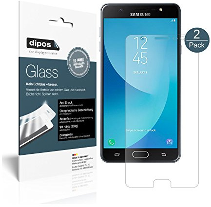 dipos 2x Displayschutzfolie 9H matt für Samsung Galaxy J7 Max