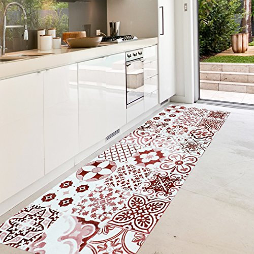 VINILIKO, Alfombra de vinilo, Port Grimaud, Rojo, 66x150 cm