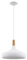 EGLO Pendellampe Sabinar, 1 flammige e Pendelleuchte, Hängelampe aus Stahl und Holz, Farbe: Weiß, braun, Fassung: E27, Ø: 40 cm