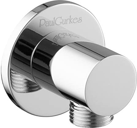 PaulGurkes Wandanschlussbogen Brausebogen Schlauchanschluss rund massiv Messing Außengewinde 1/2 Zoll