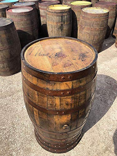 Cheeky Chicks Bar Table Recycled Solid Oak JD Whisky Barrel Pub Table Patio Table