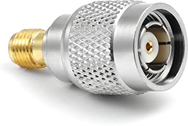 Othmro RF-Koaxial-Adapter, gerade, vernickeltes Kupfer, SMA-Buchse auf umgekehrten Pol, TNC-Stecker, 1 Stück